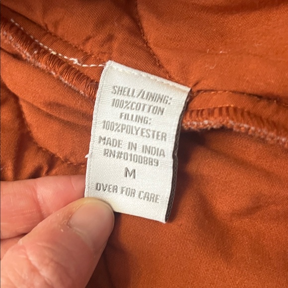Keren Hart Cropped Quilted Jacket Burnt Orange/Rust Color Size M - Picture 8 of 10